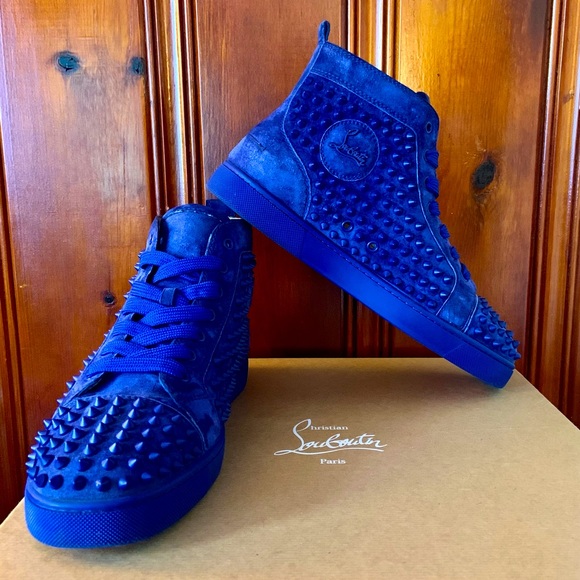 Christian Louboutin Other - Christian Louboutin Louis Spike Flat Atlantic Blue EU 43 US 10